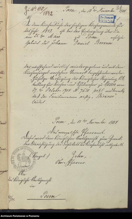 Obraz 20 z jednostki "[Akta urodzeń i chrztów, zgonów i pogrzebów, zapowiedzi i ślubów]"