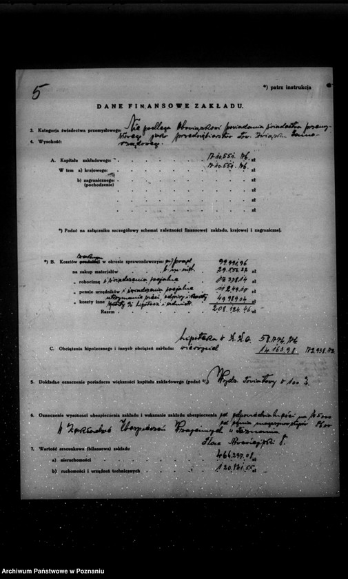 Obraz 9 z jednostki "Kwestionariusz Centrali elektrycznej Państwowego Przedsiębiorstwa Komunalnego w Chodzieży"
