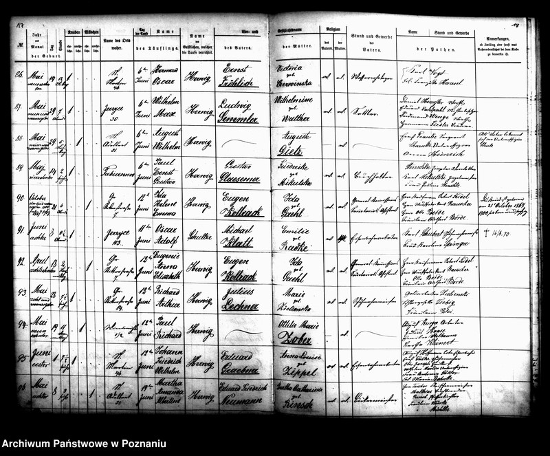 Obraz 11 z jednostki "[Akta zgonów, ślubów, urodzeń i chrztów]"