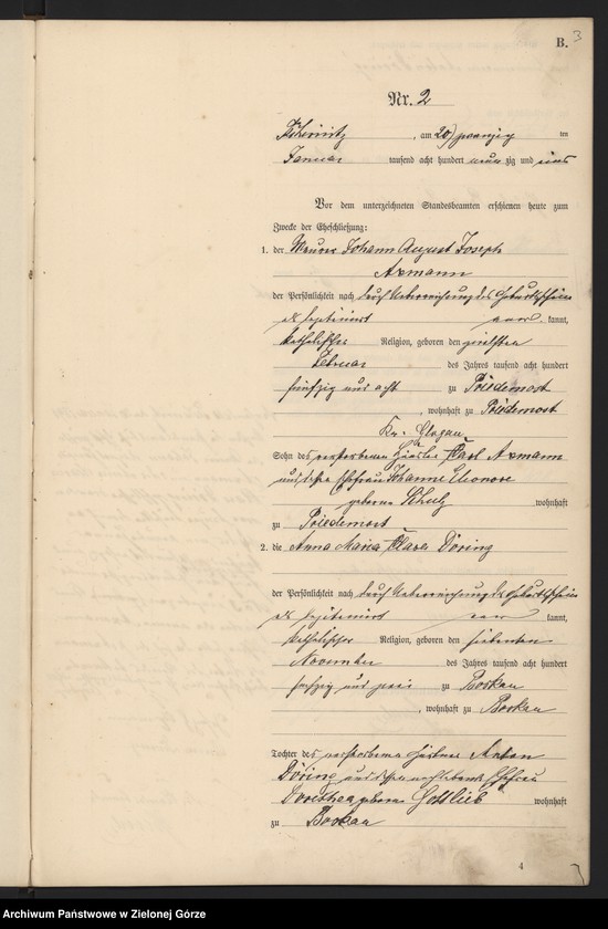 Obraz 5 z jednostki "Heiraths-Haupt-Register"