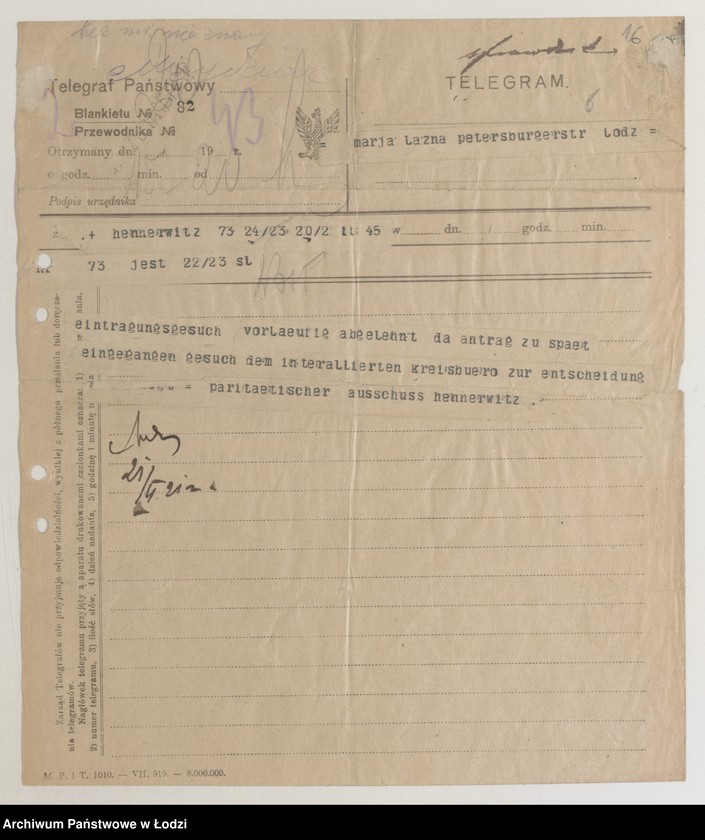 Obraz 18 z jednostki "[Odrzucenia, apelacje]"