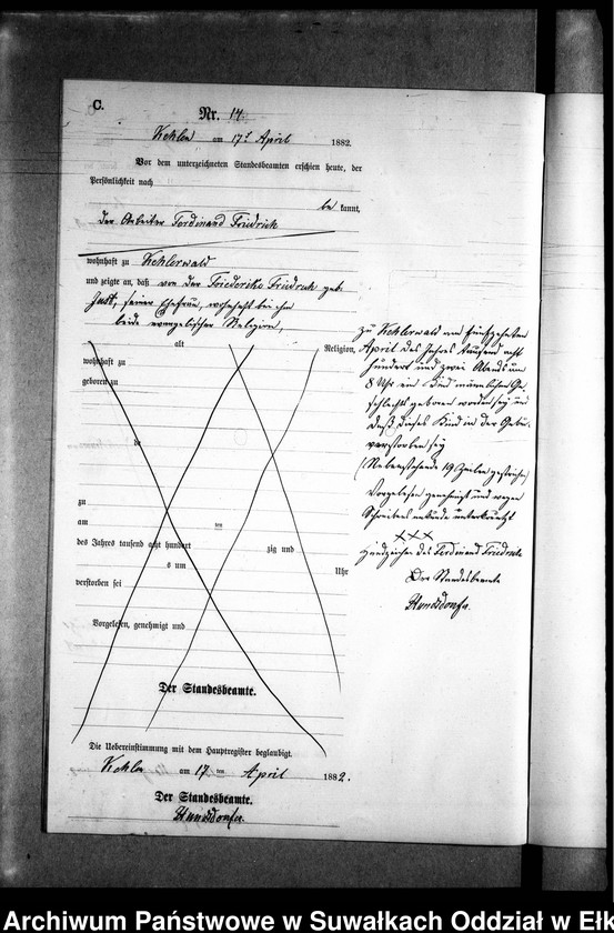 image.from.unit.number "Sterbe-Neben-Register des Preussischen Standes-Amtes Kehlen Kreis Angerburg"