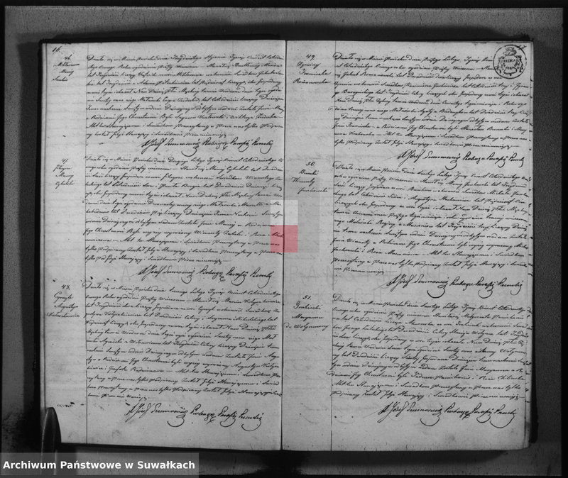 image.from.unit.number "Księga duplikat urodzonych, zaślubionych i umarłych w parafii katolickiej Puńsk na rok 1848"