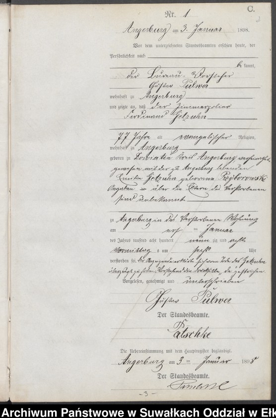 image.from.unit.number "Sterbe-Neben-Register des Preussischen Standes-Amtes Angerburg Kreis Angerburg"