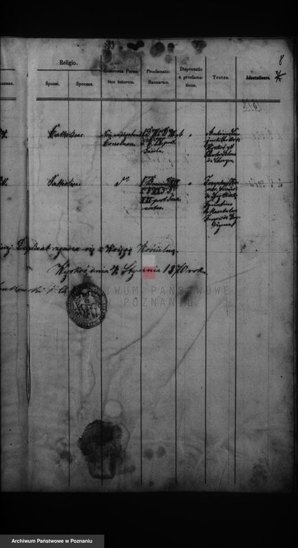 Obraz 10 z jednostki "Duplikat urodzonych, zaślubionych i zmarłych"