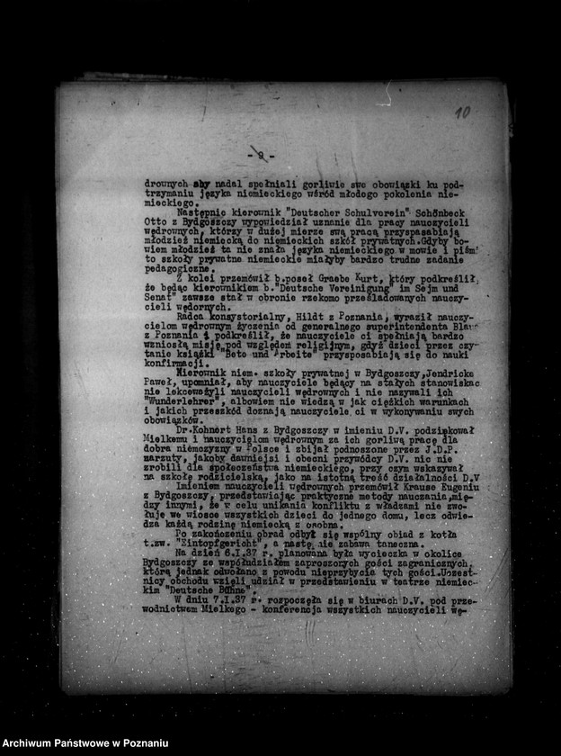 Obraz 14 z jednostki "Sprawozdania z życia mniejszości narodowych za czas od 15 grudnia 1936 r. do 31 maja 1937 r."