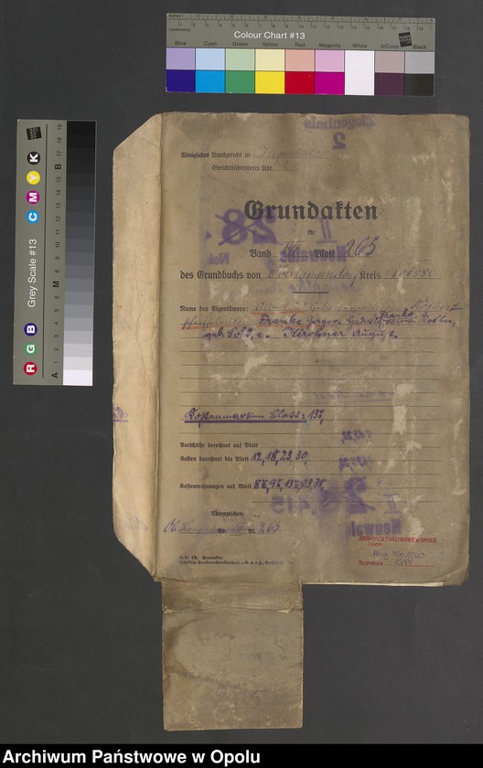 image.from.unit.number "Grundakten für Band VII Blatt 265 des Grundbuchs von Oberlangendorf Eigentümer Albert und Hedwig geboren Schope Rothersche Eheleute, Franke Gregor Hedwig Franke Rother geboren Schöpe, Kirchner August."