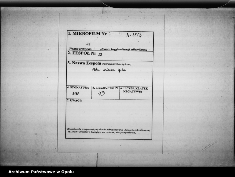 image.from.unit.number "Acta des Magistrats zu Oppeln betreffend die Stadtverordneten-Wahl bei der Stadt Oppeln pro 1839/40"