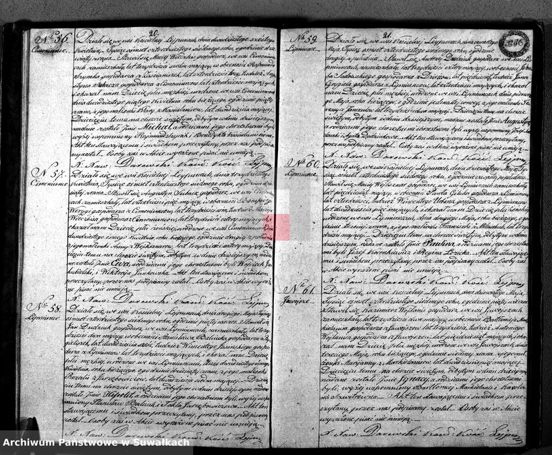 Obraz 13 z jednostki "Księga Duplikat Aktów Urodzonych, Zaślubionych i Umarłych w Parafij Leypuńskiey za Rok 1847"