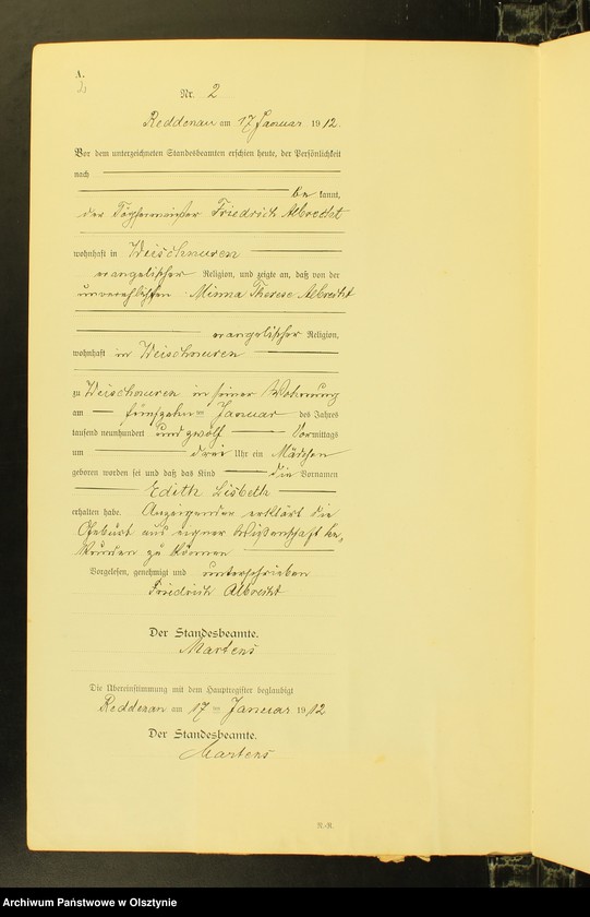 image.from.unit.number "Geburts-Neben-Register Nr 1 - 49 [Księga urodzeń - wtóropis ]"
