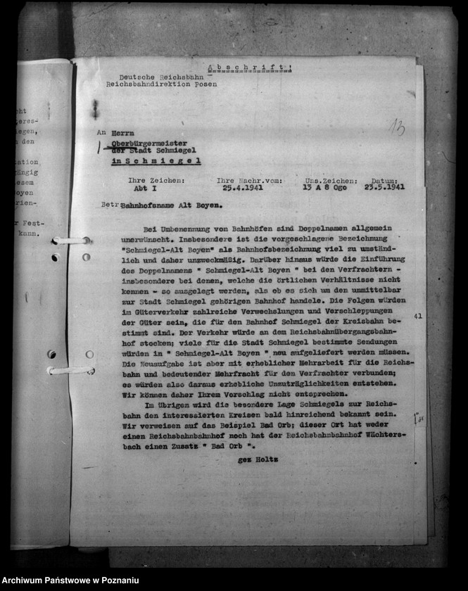 Obraz 17 z jednostki "Ortsnamenänderung Kreis Kosten - Kościan"