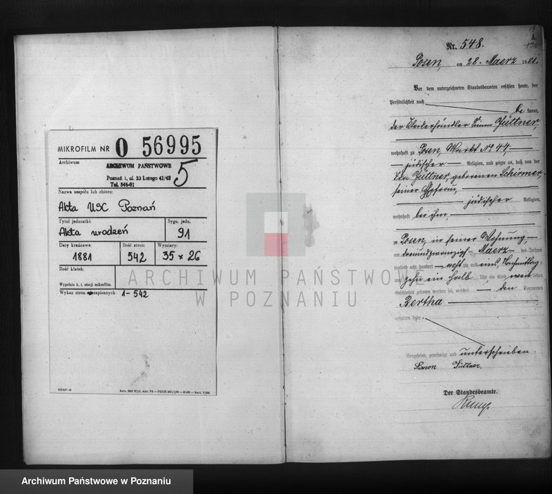 Obraz 2 z jednostki "Księga urodzeń t. II"