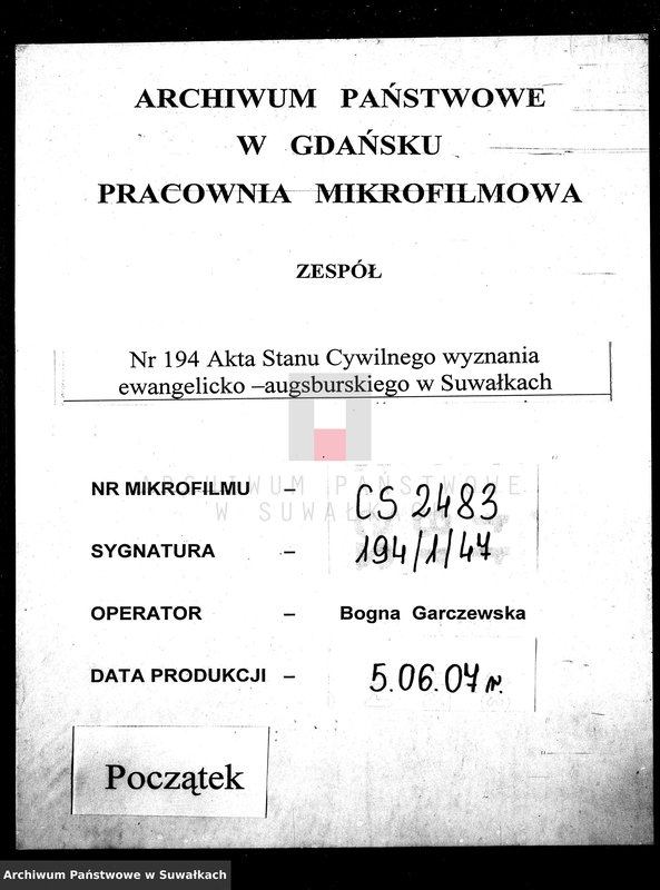 image.from.unit.number "Duplikat Aktov o Roždenii, Brakosočetanii i Smerti Evangeličesko-Augsburgskago Prichoda v grode Suvalkach na 1888 god."