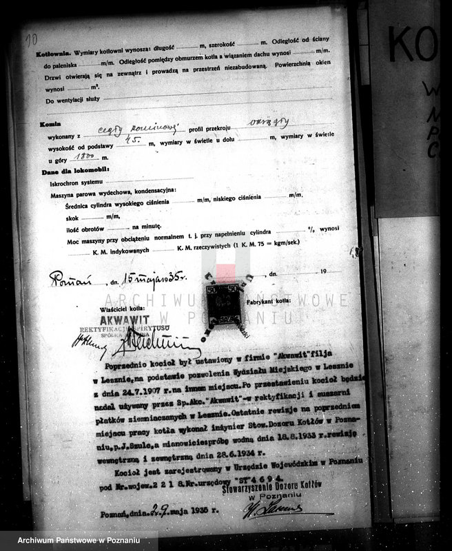 Obraz 14 z jednostki "Firma "Akwawit" S. A. Oddział w Lesznie"