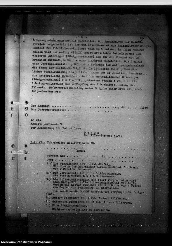 Obraz 13 z jednostki "Bekämpfung der Tbc vor Verordnung vom 8.9.1942"