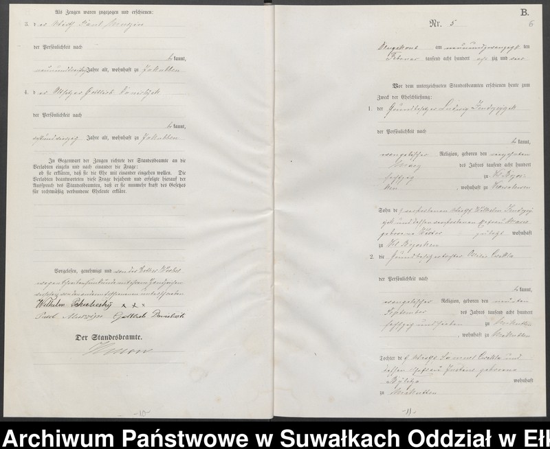 image.from.unit.number "Heiraths-Haupt-Register des Königlichen Preussischen Standes-Amtes Kumilsko Kreis Johannisburg"