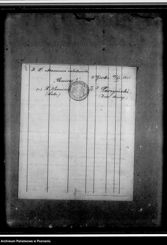 Obraz 12 z jednostki "Okólniki, rozkazy komendanta hufca, korespondencja, ewidencja i inne materiały II- giej drużyny im. Juliusza Słowackiego"