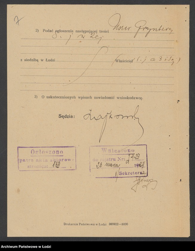 Obraz 9 z jednostki "Uszer Grynberg- drobna sprzedaż żelaza"