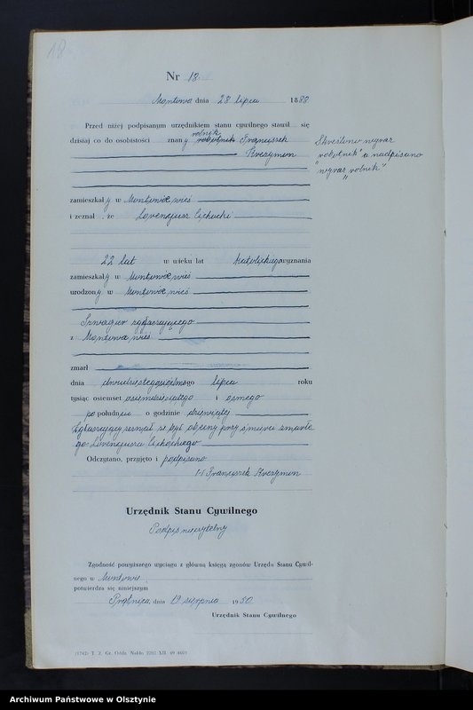 image.from.unit.number "Księga zgonów Nr 1 - 38,1 - 42,1 - 45 i 1 - 62 /brak lat 1890 - 1895/ /przepisana w języku polskim z oryginału niemieckiego w dniach16.07.-22.08.1950"