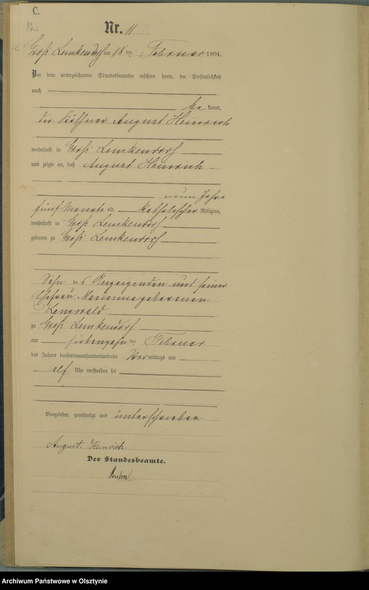 image.from.unit.number "Sterbe-Haupt-Register Nr 1 - 64"