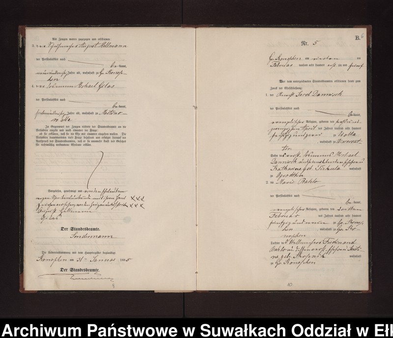 image.from.unit.number "Heiraths-Neben-Register des Preussischen Standes-Amtes Gr. Konopken Kreis Loetzen"