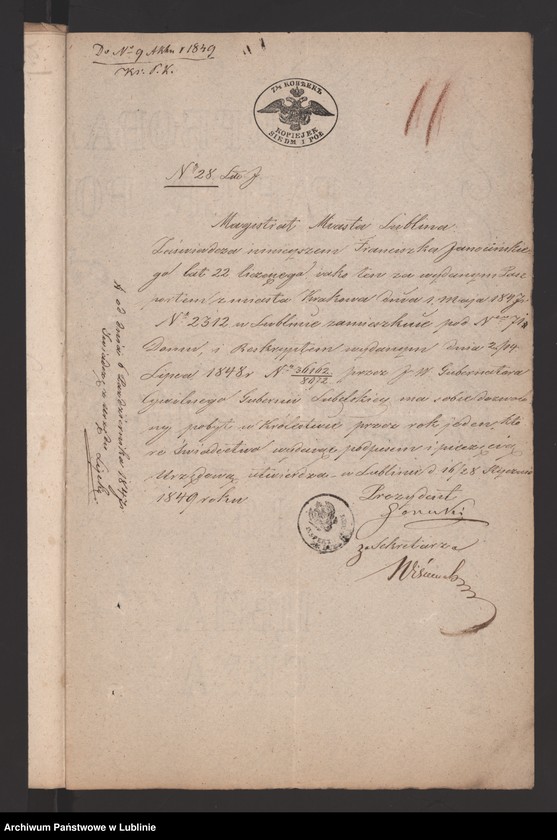 image.from.unit.number "Alegaty do księgi urodzeń, małżeństw i zgonów z 1858 r."