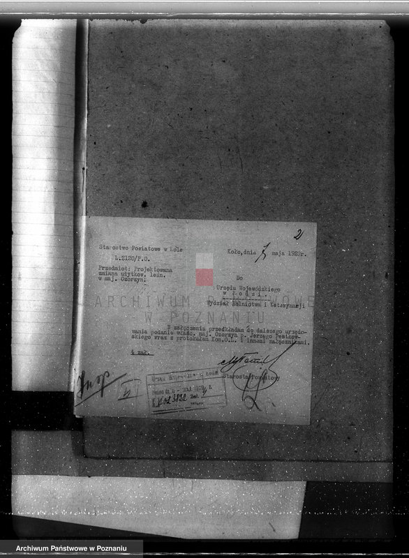 Obraz 6 z jednostki "Sprawa zmiany rodzaju użytkowania 25,47 ha gruntów leśnych w majątku Ozorzyn dla celów parcelacji powiat kolski"