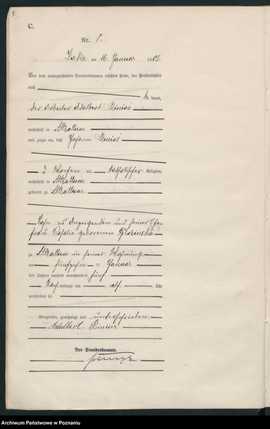 Obraz 11 z jednostki "Sterbe-Haupt-Register"