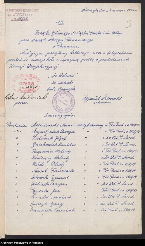 Obraz 8 z jednostki "Swarzędz, powiat Poznań - akta koła."