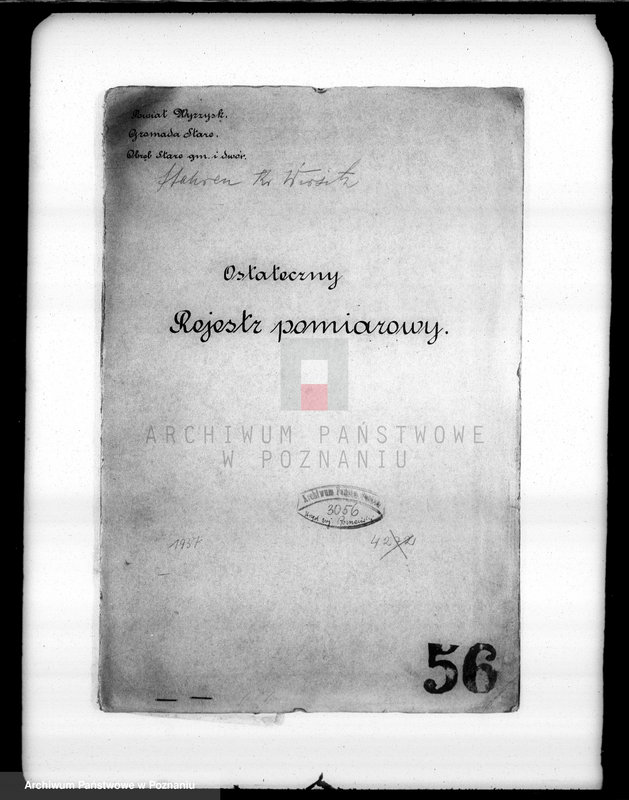 Obraz 4 z jednostki "Ostateczny rejestr pomiarowy majątku Stare powiatu wyrzyskiego"