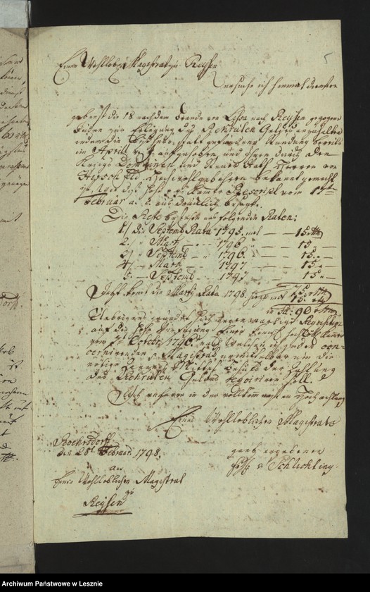 Obraz 7 z jednostki "[Eintreibung von Rekrutengeldern auf Antrag des Landrats von Schlichting]"