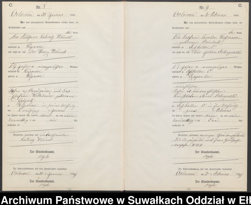 image.from.unit.number "Sterbe-Neben-Register des Preussischen Standes-Amtes Orlowen Kreis Loetzen"