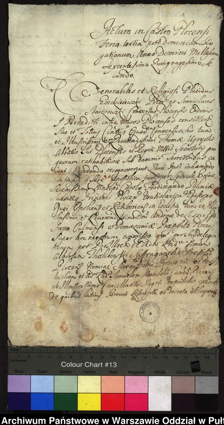 image.from.unit.number "Ekstrakt z ks. gr. płockich donacji w 1652 r. przez konwent wsi klasztornej Michowice podkomorzemu gostynińskiemu, staroście rogozińskiemu, dworzaninowi JKMci Władysławowi Wituskiemu"