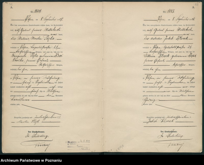 Obraz 19 z jednostki "Księga miejscowa urodzeń tom IV-V [Rejestr główny urodzeń]"