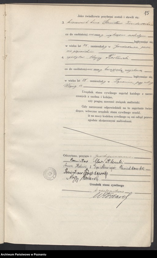 Obraz 17 z jednostki "Księga miejscowa małżeństw tom II [Rejestr główny małżeństw]"