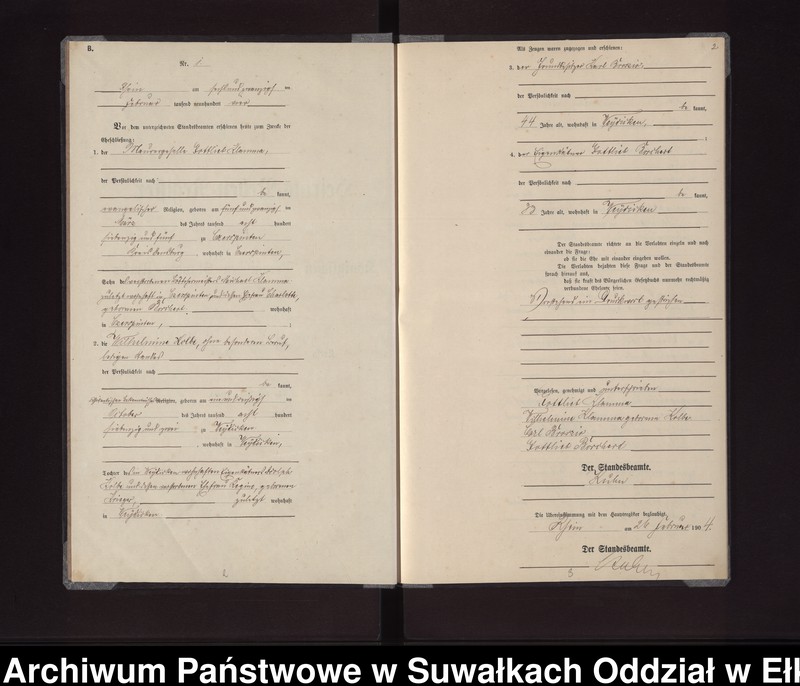 image.from.unit.number "Heirats-Neben-Register des Königlichen Preussischen Standes-Amtes Gneist Kreis Loetzen"