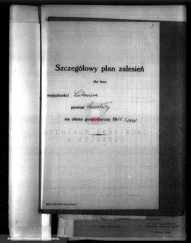 image.from.unit.number "Plan urządzenia gospodarstwa leśnego dla lasu majętności Lubosina powiat szamotulski 1938-1948"