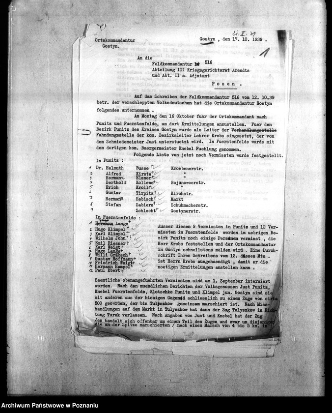 Obraz 5 z jednostki "Amtliche Meldungen Kreis Gostingen (Gostyń)"