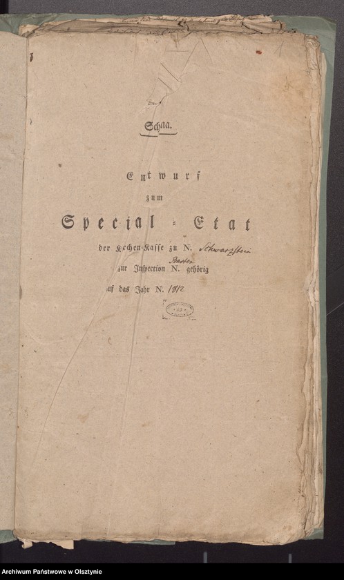 image.from.unit.number "Kirchen Etat, Einnahme und Ausgabe der Kasse zu Schwarzstein"