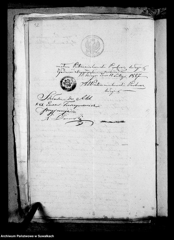 image.from.unit.number "Dowody do Akt Ślubnych Urzędnika Stanu Cywilnego Parafii Lejpunskiej za rok 1857"