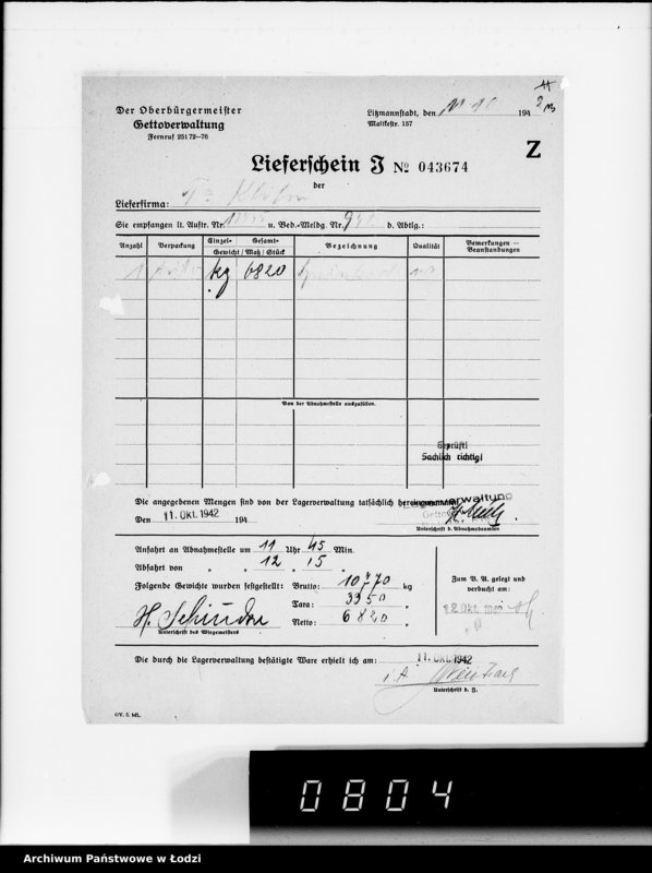 image.from.unit.number "Lebensmitteleinkauf. Aufträge, [Lieferscheinen und Rechnungen] 17526-17545. [Zamówienia i dostawa ziemiopłodów do Getta]"