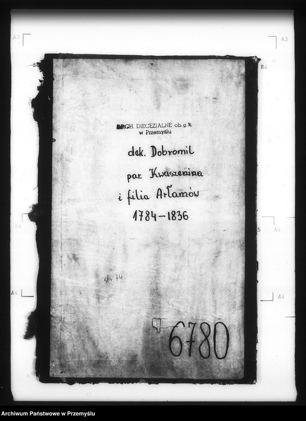 image.from.unit.number "[Kopie ksiąg metrykalnych parafii Kwaszenina z filią Arłamów (dekanat Dobromil)]"