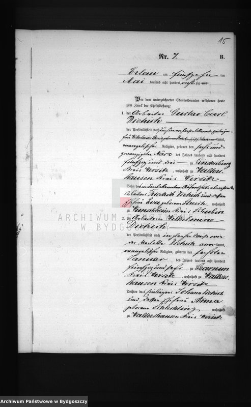 Obraz 18 z jednostki "Akta małżeństw - pierwopis nr 1-24"