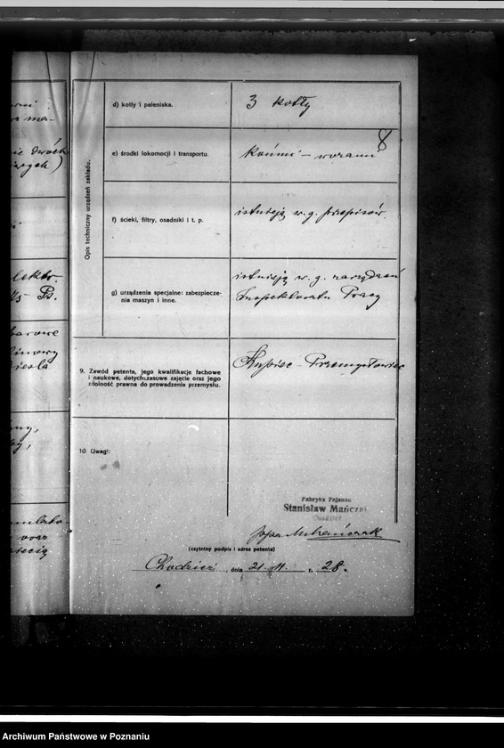 Obraz 12 z jednostki "Zatwierdzenie Zakładu Przemysłowego Fabryki Fajansów formy St. Mańczak w Chodzieży"