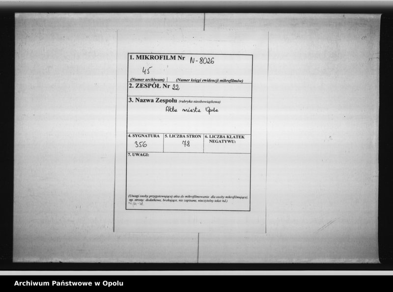 Obraz 2 z jednostki "Feuer Societeets Catastrum der Stadt Oppeln pro 1822-26. Duplicat."