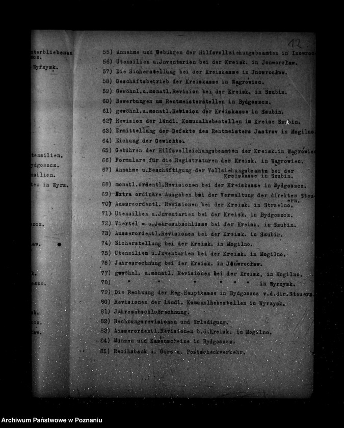 Obraz 18 z jednostki "/spisy akt przejętych przez Wydział Kasowy/"