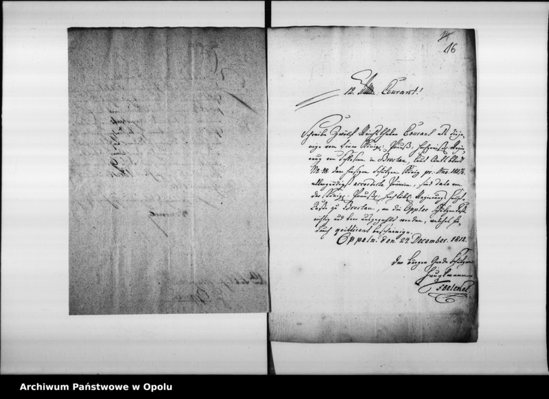 Obraz 17 z jednostki "Acta von der Schützen Gilde zu Oppeln... Deren Uniformirung und Prämien-Zalung für den Schützen König betreffend Vol. No. 6 de anno 1802"