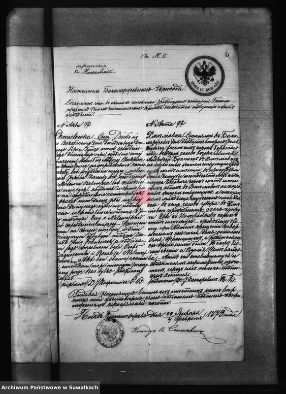 Obraz 8 z jednostki "Kniga s dokumentami Filipovskago Rimsko Katoličeskago Prichoda v 1873 godu"