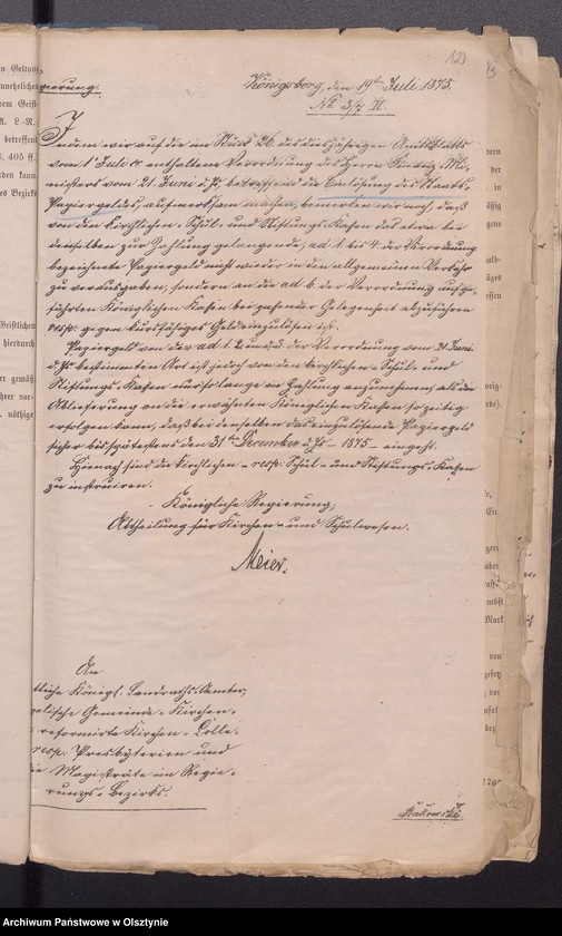 image.from.unit.number "Verhandlungen der Behörden an die Gemeinde Kirchenräthe gerichtet Vol. I"