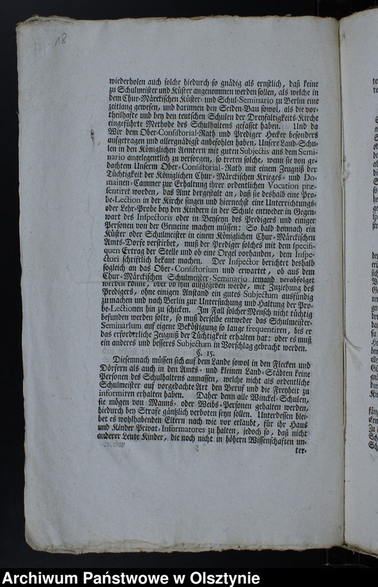 image.from.unit.number "Registrant der Kirchen und Schulen Registratur in Jäskendorff"